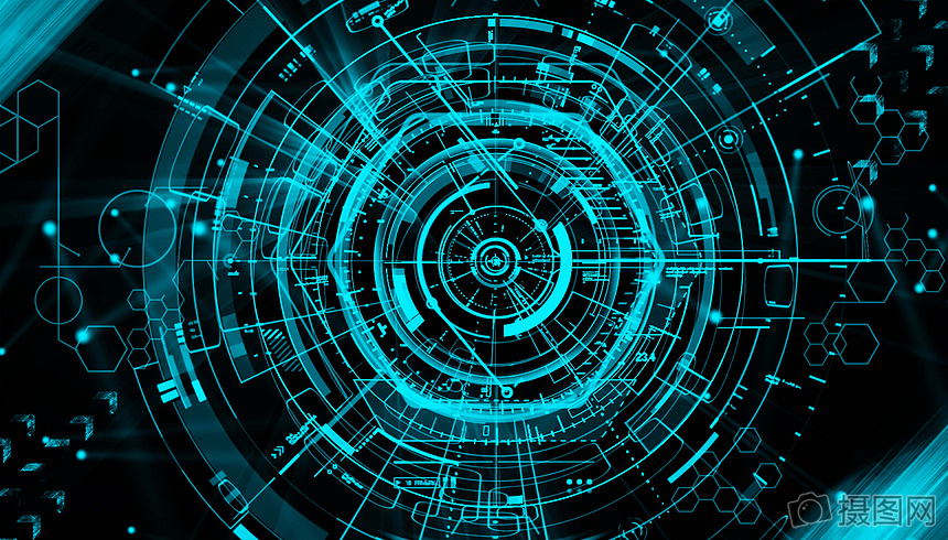 藍色科技感企業文化年會展板海報背景圖片素材-正版創意圖片400052407